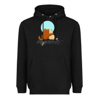 Black two cats Heavyweight Hoodie - linhVisuals