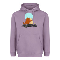 Lavender two cats Heavyweight Hoodie - linhVisuals