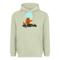 Matcha two cats Heavyweight Hoodie - linhVisuals