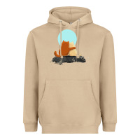 Mushroom two cats Heavyweight Hoodie - linhVisuals
