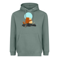Sage two cats Heavyweight Hoodie - linhVisuals