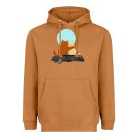 Meerkat two cats Heavyweight Hoodie - linhVisuals