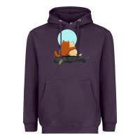 Plum two cats Heavyweight Hoodie - linhVisuals