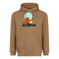 Toasted Coconut two cats Heavyweight Hoodie - linhVisuals