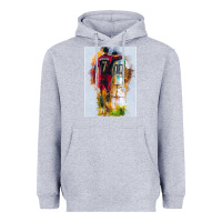 Heather Grey messi and ronaldo Heavyweight Hoodie - linhVisuals