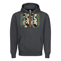 Smoke cowhide leopard gemstone brushstroke Zipper Hoodie - AdoDesignShop