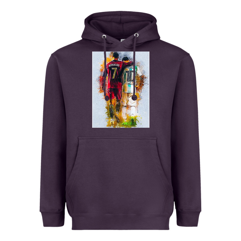 Messi And Ronaldo Heavyweight Hoodie by linhVisuals | Teevron