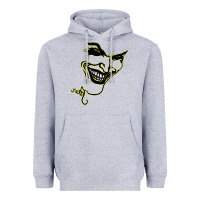 Heather Grey J O K E R Heavyweight Hoodie - linhVisuals