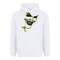 White J O K E R Heavyweight Hoodie - linhVisuals