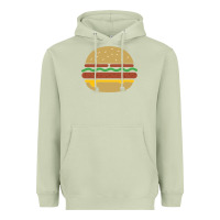 Matcha vintage burger print Heavyweight Hoodie - linhVisuals