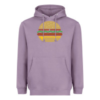 Lavender vintage burger print Heavyweight Hoodie - linhVisuals