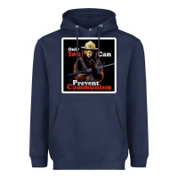 Navy only you can prevent communism Heavyweight Hoodie - linhVisuals