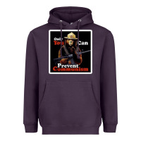Plum only you can prevent communism Heavyweight Hoodie - linhVisuals