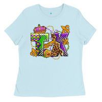 Baby Blue texas mardi gras olivia Ladies Tee - OliviaCreatesArt
