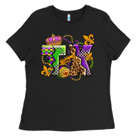 Black texas mardi gras olivia Ladies Tee - OliviaCreatesArt