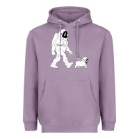 Lavender walking the dog astronaut Heavyweight Hoodie - linhVisuals