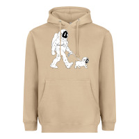 Mushroom walking the dog astronaut Heavyweight Hoodie - linhVisuals