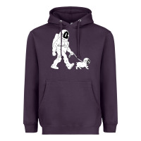 Plum walking the dog astronaut Heavyweight Hoodie - linhVisuals