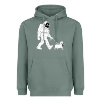 Sage walking the dog astronaut Heavyweight Hoodie - linhVisuals