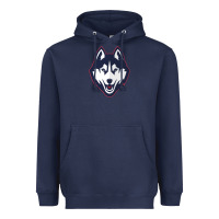 Navy wolf head tshirt Heavyweight Hoodie - linhVisuals
