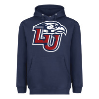 Navy liberty flames Heavyweight Hoodie - linhVisuals