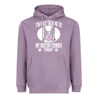 Lavender boston terrier t  shirtfunny boston terrier dog gift i m only talking Heavyweight Hoodie - linhVisuals