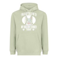 Matcha boston terrier t  shirtfunny boston terrier dog gift i m only talking Heavyweight Hoodie - linhVisuals