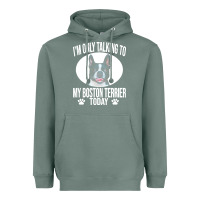 Sage boston terrier t  shirtfunny boston terrier dog gift i m only talking Heavyweight Hoodie - linhVisuals