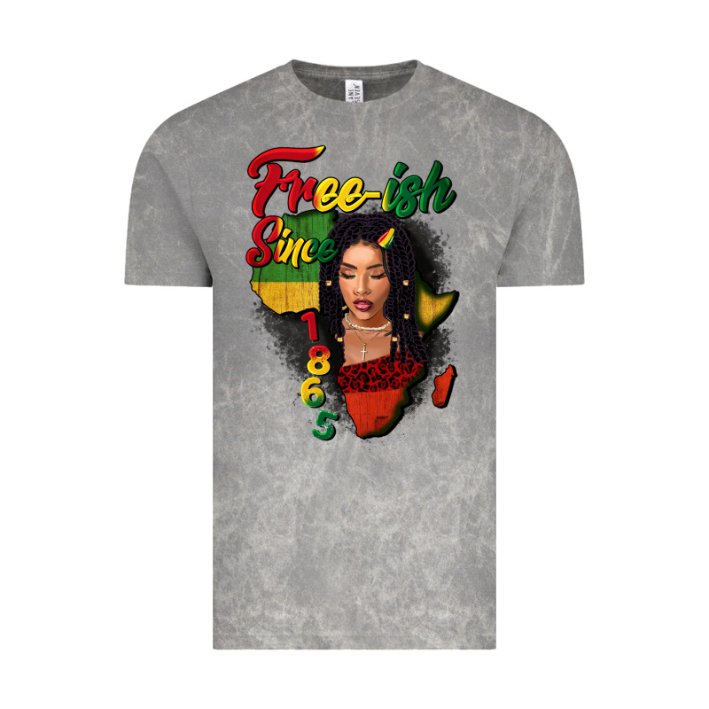 Free-ish Since 1865 Black Woman Vintage Tee by FaDigitalArtStudio | Teevron