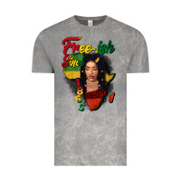 Cloud Rock Free-ish since 1865 black woman Vintage Tee - FaDigitalArtStudio