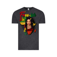 Vintage Black Free-ish since 1865 black woman Vintage Tee - FaDigitalArtStudio
