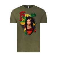 Vintage Olive Free-ish since 1865 black woman Vintage Tee - FaDigitalArtStudio