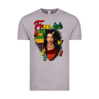 Vintage Zinc Free-ish since 1865 black woman Vintage Tee - FaDigitalArtStudio