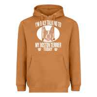 Meerkat boston terrier t  shirtfunny boston terrier dog gift i m only talking Heavyweight Hoodie - linhVisuals