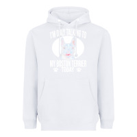White boston terrier t  shirtfunny boston terrier dog gift i m only talking Heavyweight Hoodie - linhVisuals