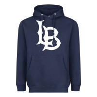 Navy long beach  the beach Heavyweight Hoodie - linhVisuals