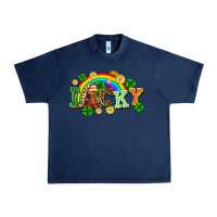 Navy lucky gnome St. Patricks Day Urban Heavy Tee - FaDigitalArtStudio