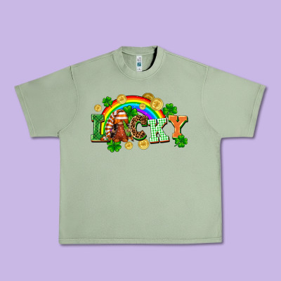 Lucky Gnome St. Patricks Day Urban Heavy Tee Designed By Fadigitalartstudio