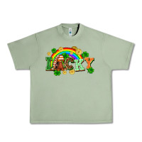 Oil Green lucky gnome St. Patricks Day Urban Heavy Tee - FaDigitalArtStudio