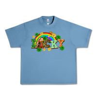 Pebble Blue lucky gnome St. Patricks Day Urban Heavy Tee - FaDigitalArtStudio