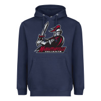 Navy manhattanville valiants Heavyweight Hoodie - linhVisuals