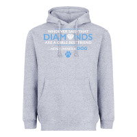 Heather Grey whoever said that diamonds are a girls best friend never owned a dog Heavyweight Hoodie - linhVisuals