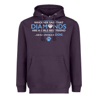 Plum whoever said that diamonds are a girls best friend never owned a dog Heavyweight Hoodie - linhVisuals