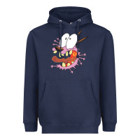 Navy courage the cowardly dog Heavyweight Hoodie - linhVisuals
