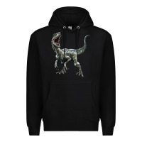 Black Velociraptor Premium Hoodie - LillyAllenDesigns