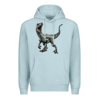 Blue Mist Velociraptor Premium Hoodie - LillyAllenDesigns