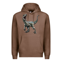 Chestnut Velociraptor Premium Hoodie - LillyAllenDesigns