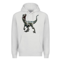 Dove Grey Velociraptor Premium Hoodie - LillyAllenDesigns