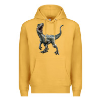 Mustard Velociraptor Premium Hoodie - LillyAllenDesigns