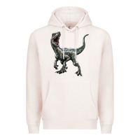 Pale Pink Velociraptor Premium Hoodie - LillyAllenDesigns